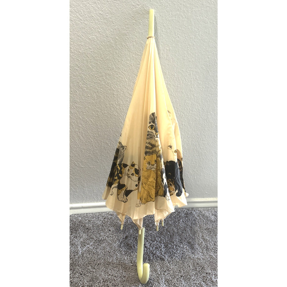 Vintage 1993 Amazing Cat Umbrella Cat Print Throughout - Picture 1 of 7